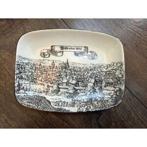 Vintage Altenkunst Germany Wiesbaden 1646 Porcelain Dish 6”